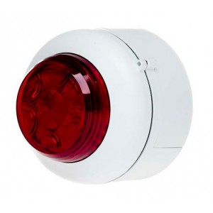 Cranford Controls VXB-DB-WB/RL LED Beacon - White Body - Red Lens - Deep Base